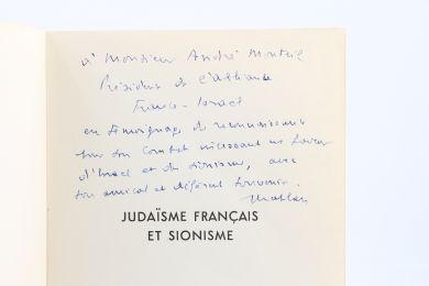 KAPLAN : Judaïsme français et Sionisme - Autographe, Edition Originale - Edition-Originale.com