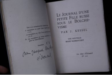 KESSEL : Le journal d'une petite fille russe sous le Bolchévisme - Libro autografato, Prima edizione - Edition-Originale.com
