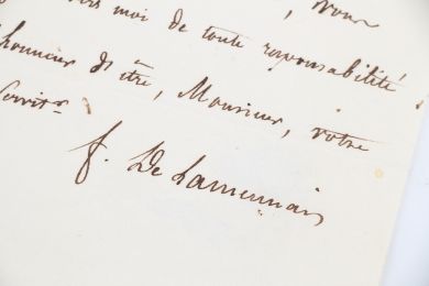 LAMENNAIS : Lettre autographe datée et signée au libraire Victor Lecou - Signed book, First edition - Edition-Originale.com