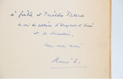 LAPORTE : La journée du 8 Mars - Exemplaire de Tristan Tzara - Autographe, Edition Originale - Edition-Originale.com