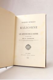 LEGEAY : Recherches historiques sur Malicorne. - Les artistes peintres de la Sarthe au salon de 1885 - Prima edizione - Edition-Originale.com