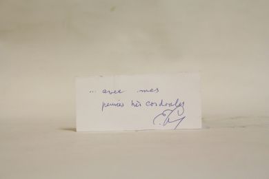 LEVINAS : Enveloppe adressée par Emmanuel Lévinas à Emmanuel Moses enrichie d'un mot autographe - Signed book, First edition - Edition-Originale.com