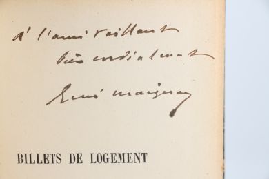 MAIZEROY : Billets de logement - Signed book, First edition - Edition-Originale.com