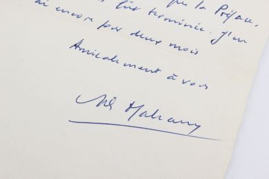 MALRAUX : Lettre autographe datée et signée à André Parinaud à propos de son travail relatif à la réalisation de son ouvrage Des bas-reliefs aux grottes sacrées : 