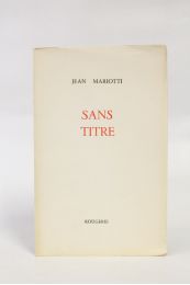 MARIOTTI : Sans titre - Prima edizione - Edition-Originale.com
