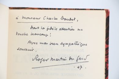 MARTIN DU GARD : Un taciturne - Autographe, Edition Originale - Edition-Originale.com