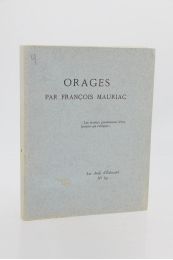 MAURIAC : Orages - First edition - Edition-Originale.com