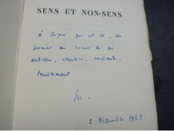 MERLEAU-PONTY : Sens et non-sens - Signiert, Erste Ausgabe - Edition-Originale.com
