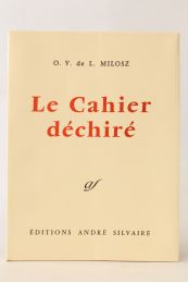 MILOSZ : Le cahier déchiré - Erste Ausgabe - Edition-Originale.com