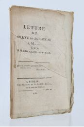 MIRABEAU : Lettre du comte de Mirabeau à M... sur MM Cagliostro et Lavater - Edition Originale - Edition-Originale.com