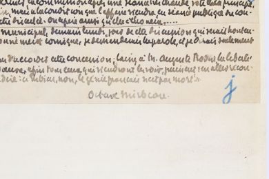 MIRBEAU : Manuscrit autographe signé « Au conseil municipal » - Signed book, First edition - Edition-Originale.com