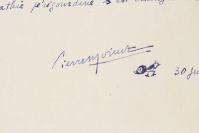 MOINOT : Lettre autographe signée de Pierre Moinot - Autographe, Edition Originale - Edition-Originale.com