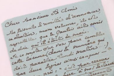 MONTESQUIOU : Indignée lettre autographe signée adressée au journaliste et critique littéraire du Gaulois Henri Lapauze à propos d'un oubli le concernant : 