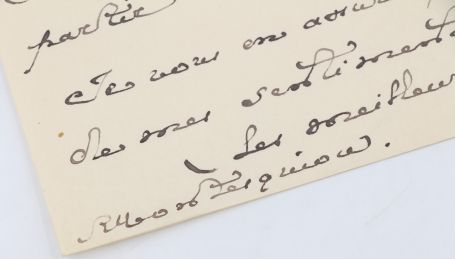 MONTESQUIOU : Lettre autographe signée de Robert de Montesquiou à propos d'un dessin qu'il tient à la disposition de son correspondant - Libro autografato, Prima edizione - Edition-Originale.com