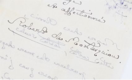 MONTESQUIOU : Lettre autographe signée de Robert de Montesquiou  : 