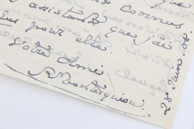 MONTESQUIOU : Lettre autographe signée de Robert de Montesquiou concernant un article qu'il entend faire publier - Signed book, First edition - Edition-Originale.com