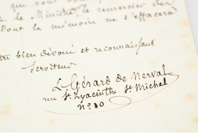 NERVAL : Lettre autographe signée de Gérard de Nerval adressée à Auguste Cavé - Libro autografato, Prima edizione - Edition-Originale.com
