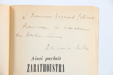 NIETZSCHE : Ainsi parlait Zarathoustra - Signed book - Edition-Originale.com