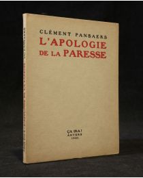 PANSAERS : L'apologie de la paresse - Edition Originale - Edition-Originale.com