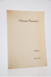 PANSAERS : Lettres au docteur Schuermans (1921-1922) - Edition Originale - Edition-Originale.com
