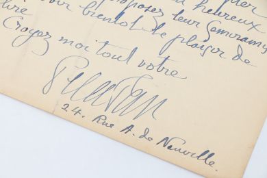 PELADAN : Lettre autographe signée adressée à Marius Richard le mettant en garde contre les caprices de son acteur fétiche, Paul Mounet : 