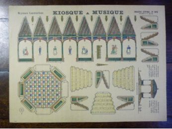 Moyennes constructions : Kiosque à musique. Imagerie d'Épinal Pellerin n°915.  - First edition - Edition-Originale.com