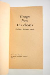 PEREC : Les choses - Edition-Originale.com