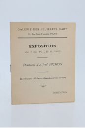 PICHON : Catalogue de l'exposition des peintures d'Alfred Pichon à la Galerie des Feuillets d'art - First edition - Edition-Originale.com