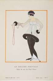 POIRET : Le Collier nouveau. Robe du soir de Paul Poiret (pl.10, La Gazette du Bon ton, 1914 n°1) - Prima edizione - Edition-Originale.com