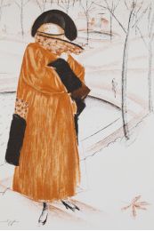 POIRET : L'Heure du rendez-vous. Manteau d'après-midi, de Paul Poiret (pl.71, La Gazette du Bon ton, 1920 n°9) - Prima edizione - Edition-Originale.com