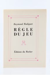 RADIGUET : Règle du Jeu - Prima edizione - Edition-Originale.com