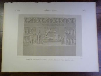 DESCRIPTION DE L'EGYPTE.  Thèbes. Karnak. Bas-relief sculpté dans l'une des salles latérales du petit temple du Sud. (ANTIQUITES, volume III, planche 64) - Erste Ausgabe - Edition-Originale.com