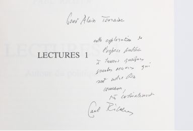 RICOEUR : Lectures 1 - Autour du politique - Signed book - Edition-Originale.com