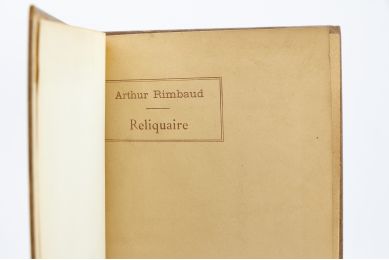 RIMBAUD : Reliquaire - Prima edizione - Edition-Originale.com