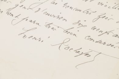 ROCHEFORT : Ironique pensée manuscrite signée - Signiert, Erste Ausgabe - Edition-Originale.com