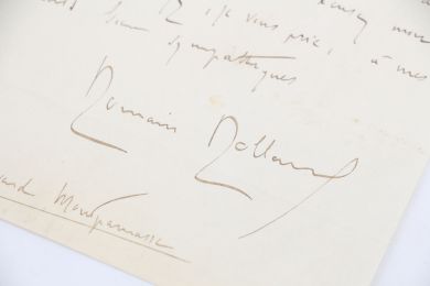 ROLLAND :  Lettre autographe datée et signée  - Signiert, Erste Ausgabe - Edition-Originale.com