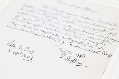 ROSSINI : Lettre autographe signé du compositeur Gioacchino Rossini à un très cher ami : 