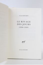 ROY : Le rivage des jours. 1990-1991 - Edition Originale - Edition-Originale.com