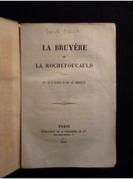 SAINTE-BEUVE : La Bruyère et La Rochefoucauld - Mme de Lafayette et Mme de Longueville - Edition Originale - Edition-Originale.com