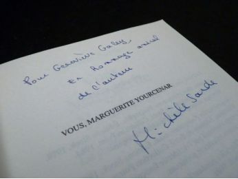 SARDE : Vous, Marguerite Yourcenar - Signed book, First edition - Edition-Originale.com