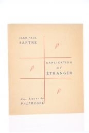SARTRE : Explication de l'Etranger - First edition - Edition-Originale.com