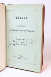 SCHLOZER : Chasot. Zur Geschichte Friedrichs des Großen und seiner Zeit - Libro autografato, Prima edizione - Edition-Originale.com