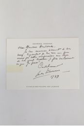 SIMENON : Carte autographe signée de Georges Simenon adressée à Monsieur Handwerk - Autographe, Edition Originale - Edition-Originale.com