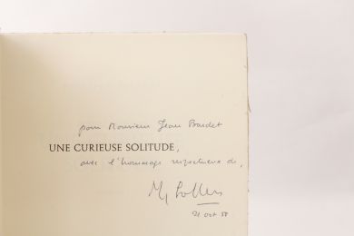 SOLLERS : Une curieuse solitude - Signiert, Erste Ausgabe - Edition-Originale.com