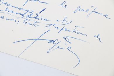 TAPIES : Lettre autographe datée et signée adressée à son ami et biographe Georges Raillard à propos de la notion 
