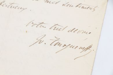TOURGUENIEV (ou TOURGUENEFF) : Lettre autographe signée adressée à Gabriel Monod - Signed book, First edition - Edition-Originale.com