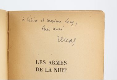 VERCORS : Les armes de la nuit - Autographe, Edition Originale - Edition-Originale.com