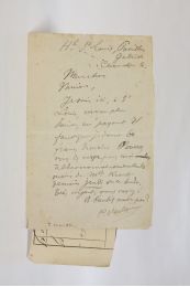 VERLAINE : Lettre autographe signée adressée à Léon Vanier accompagnée d'une quittance - Signed book, First edition - Edition-Originale.com