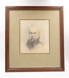 VERLAINE : Portrait à l'aquarelle et à l'encre de Paul Verlaine - Signiert, Erste Ausgabe - Edition-Originale.com