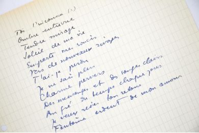 VIAN : Ensemble complet du manuscrit et du tapuscrit de la chanson de Boris Vian intitulée 
